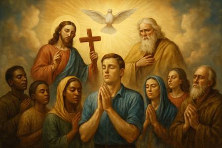 Glorificazione alla Santissima Trinità con San Girolamo