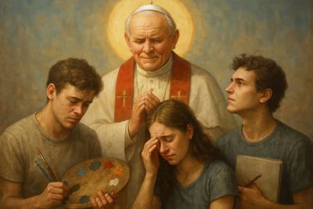 Lamento a San Giovanni Paolo II per i giovani che hanno perso la speranza