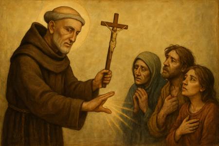 Benedizione per chi intraprende una nuova missione difficile con San Giovanni da Capestrano