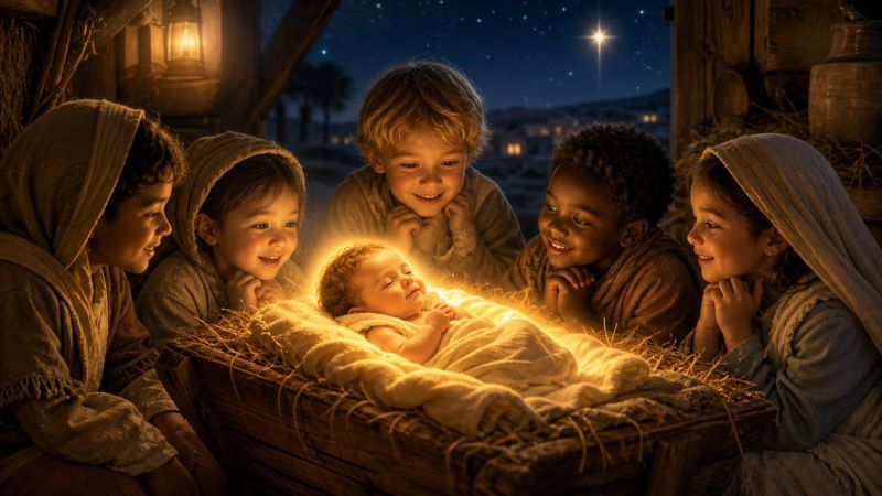 Lode a Gesù Bambino nel tempo di Natale