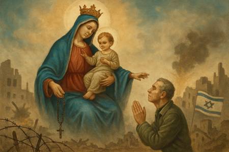Invocazione alla Madonna del Rosario per la fine della guerra in Israele