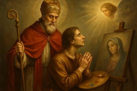 Intercessione a San Damaso I per i poeti e gli scrittori cristiani