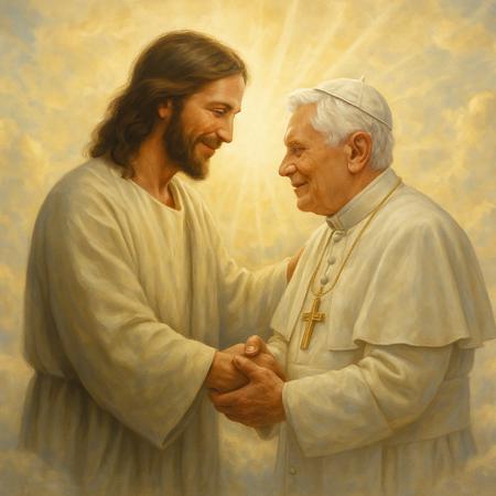 Preghiera di Ringraziamento a Gesù per il Lavoro Svolto da Papa Benedetto XVI