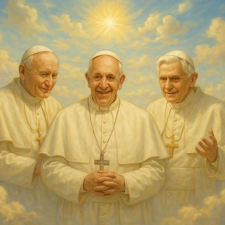 Preghiera per Papa Francesco, Papa Giovanni Paolo II e Papa Benedetto XVI