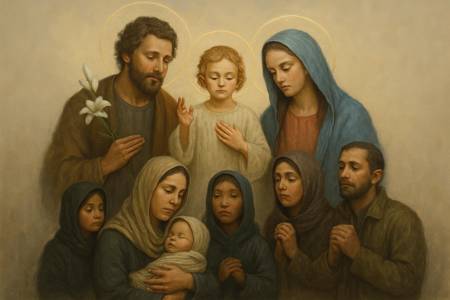 Preghiera per i profughi, ricordando la fuga in Egitto della Sacra Famiglia