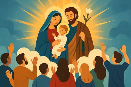 Lode alla Sacra Famiglia, modello di ogni virtù