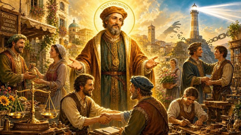 Intercessione di Sant'Omobono, patrono dei commercianti, per un Lavoro equo nel commercio