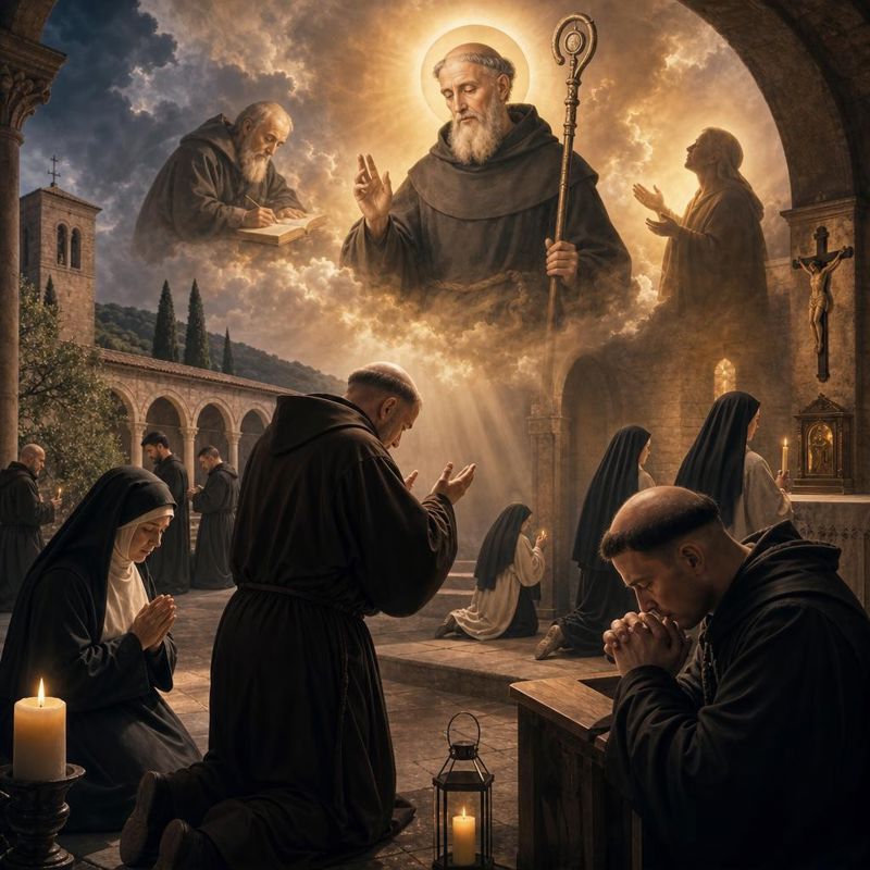 Invocazione a San Placido per la preghiera costante dei monaci