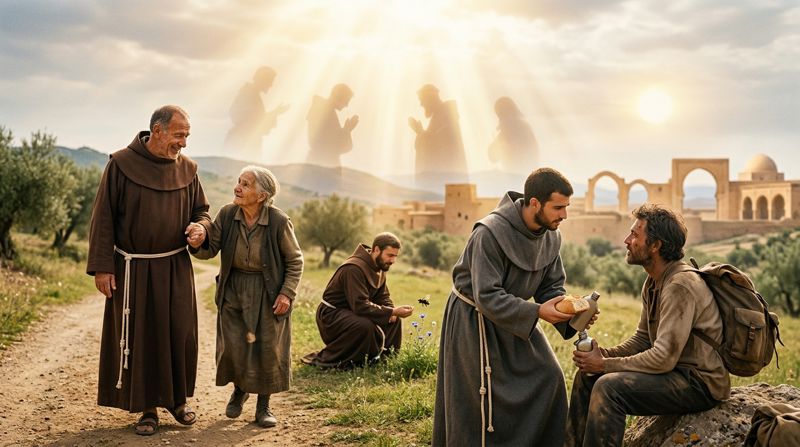 Invocazione ai Santi Daniele e compagni per l'umiltà dei frati