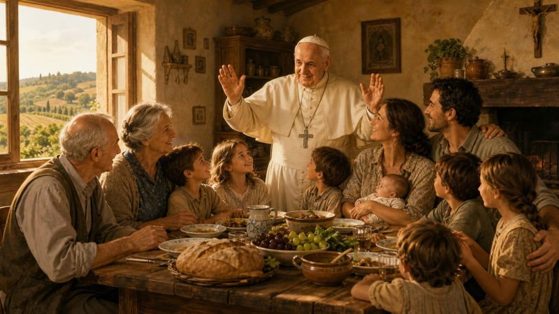 Benedizione con San Giovanni XXIII per l'unità delle famiglie numerose