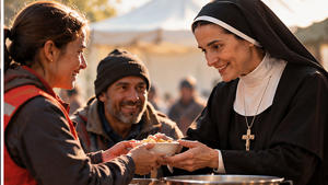 Ringraziamento a Santa Maria Soledad Torres Acosta per la carità dei volontari sanitari