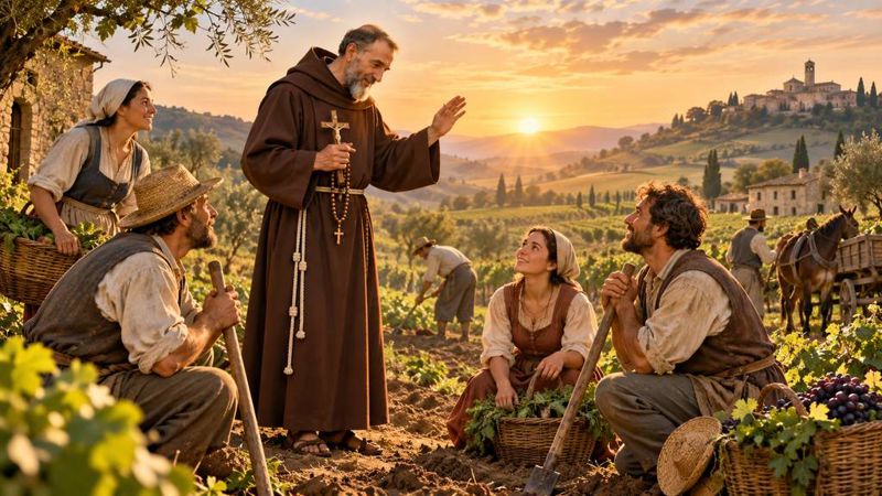 Preghiera comunitaria a San Serafino da Montegranaro per la fede concreta dei lavoratori della terra