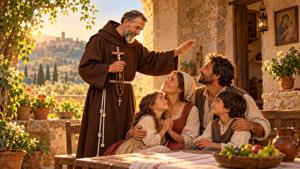 Benedizione con San Serafino da Montegranaro per l'unità delle famiglie