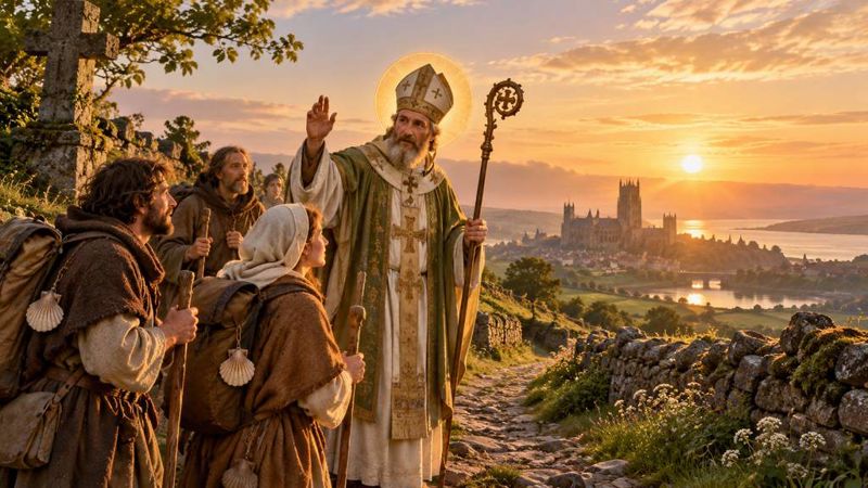 Benedizione con San Wilfrido di York per i pellegrini in viaggio