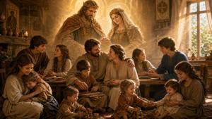Benedizione con Sant'Edvino di Northumbria per l'unità delle famiglie numerose