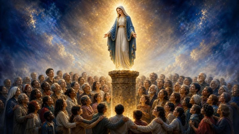 Preghiera comunitaria alla Madonna del Pilar per la vita fraterna dei fedeli