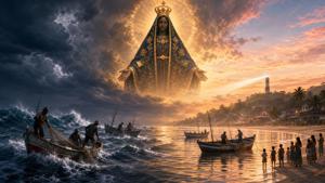Benedizione alla Madonna di Aparecida per i pescatori e la protezione in viaggio