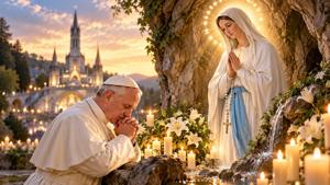 Preghiera alla Madonna di Lourdes per la speranza di Papa Leone XIV nella malattia