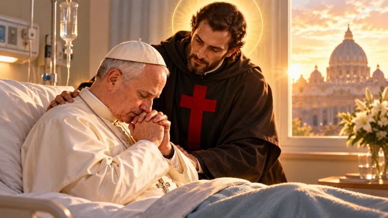 Preghiera a San Camillo de Lellis per la forza di Papa Leone XIV durante il ricovero