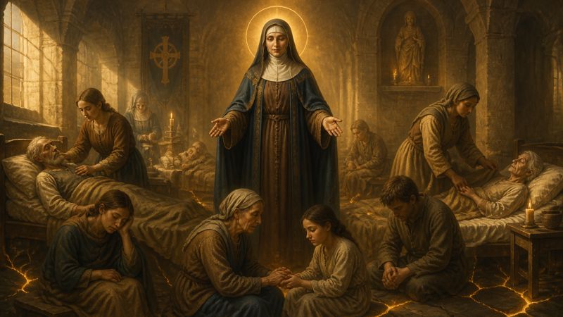 Supplica a Santa Angadrisma per la perseveranza di chi cura e soffre