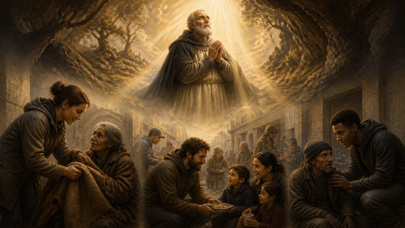 Preghiera di intercessione a San Domenico Loricato per la carità che raggiunge chi è povero