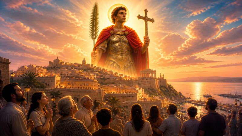 Preghiera a Sant'Efisio per la protezione di Cagliari