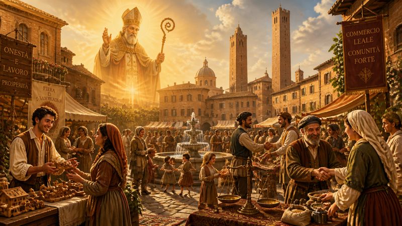 Preghiera comunitaria a San Petronio per il lavoro equo dei commercianti