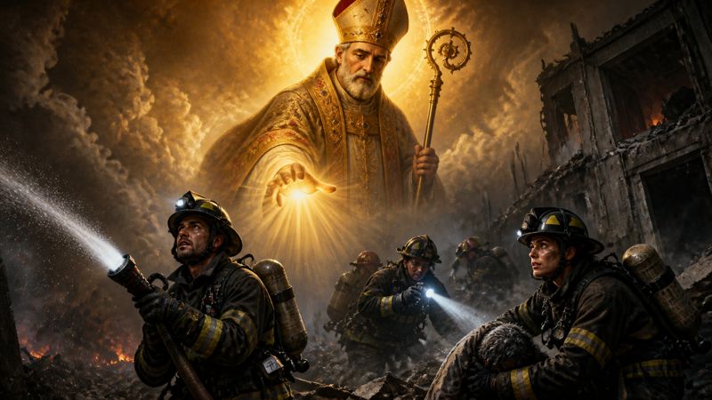 Intercessione a Sant'Emidio per la sicurezza dei vigili del fuoco