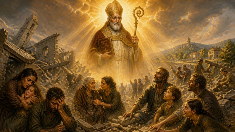 Supplica a Sant'Emidio per il sollievo delle vittime di crolli