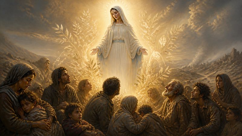 Supplica alla Madonna di Banneux per i rifugiati senza risorse