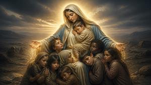 Preghiera alla Madonna del Rosario per i bambini in guerra che soffrono la fame