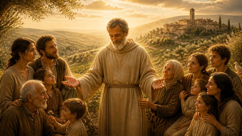 Preghiera di ringraziamento a San Vincenzo di Bevagna per i doni ricevuti dalla comunità di Bevagna