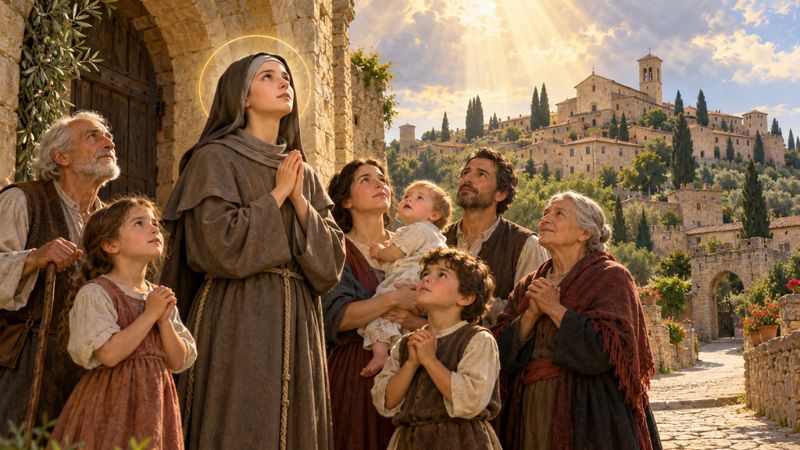 Preghiera a Santa Marina di Bitinia, patrona di Castel Ritaldi, per la protezione della comunità