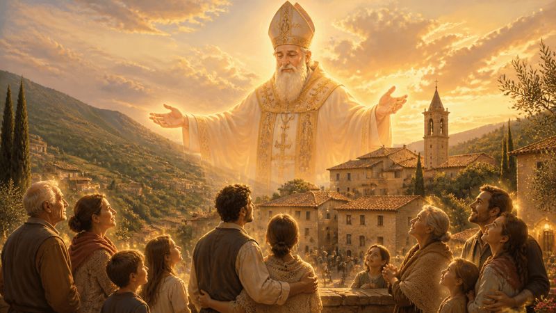 Preghiera di ringraziamento a San Nicola di Bari per i doni ricevuti dalla comunità di Cerreto di Spoleto