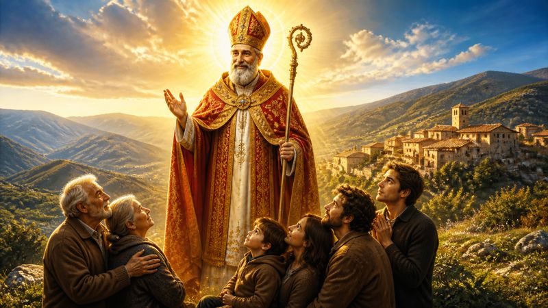 Preghiera a San Nicola di Bari per le persone in difficoltà di Cerreto di Spoleto