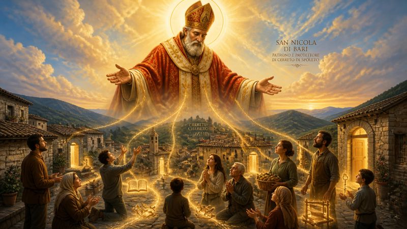 Preghiera a San Nicola di Bari per chi cerca lavoro a Cerreto di Spoleto