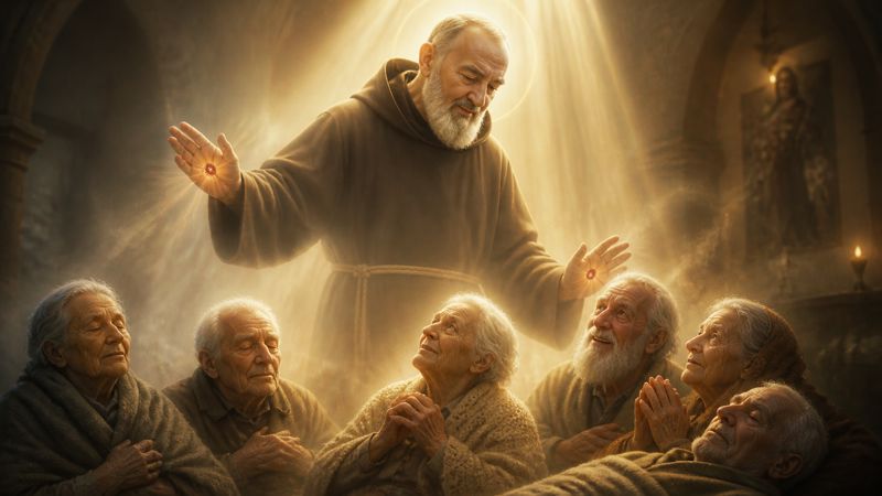 Preghiera a Padre Pio per il recupero degli anziani malati