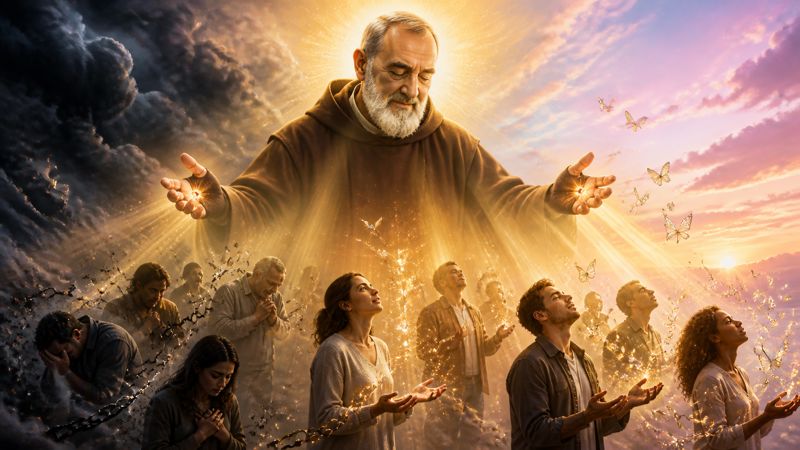 Preghiera a Padre Pio per le persone in difficoltà e la libertà dallo stress