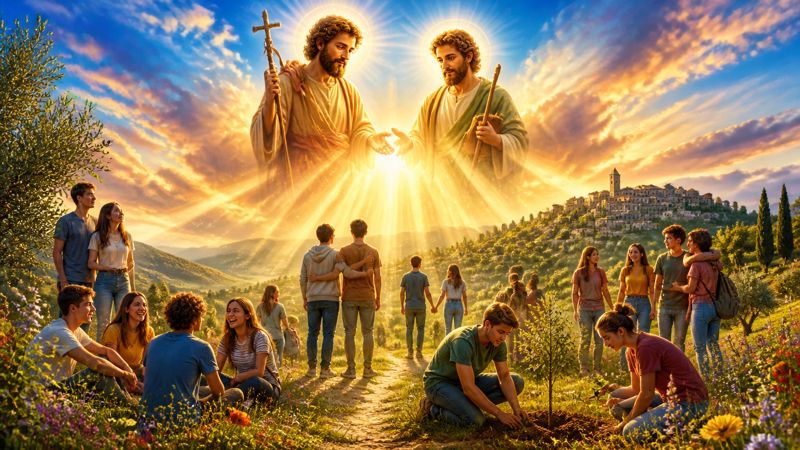 Preghiera ai santi Filippo e Giacomo Minore, patroni di Monte Castello di Vibio, per la speranza dei giovani