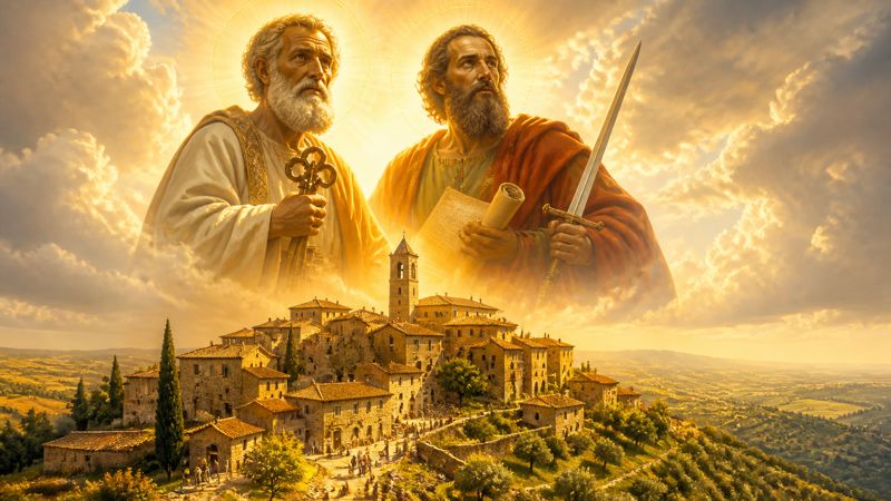 Preghiera ai santi Pietro e Paolo, patroni di Monteleone d’Orvieto, per la protezione della comunità