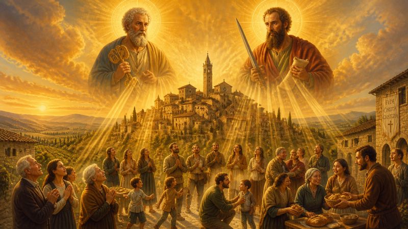 Preghiera ai santi Pietro e Paolo, patroni di Monteleone d’Orvieto, per la vita comunitaria