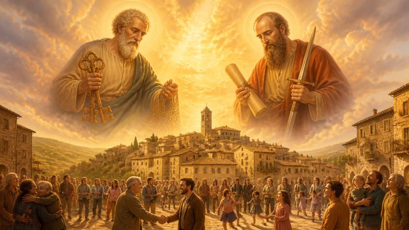 Preghiera ai santi Pietro e Paolo, patroni di Monteleone d’Orvieto, per la pace sociale