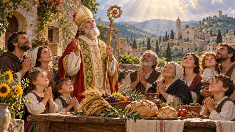 Preghiera di ringraziamento a San Rinaldo, patrono di Nocera Umbra, per i doni ricevuti dalla comunità