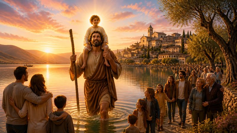 Preghiera a San Cristoforo, patrono di Passignano sul Trasimeno, per la vita comunitaria