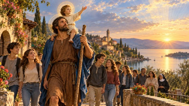 Preghiera a San Cristoforo, patrono di Passignano sul Trasimeno, per la speranza dei giovani