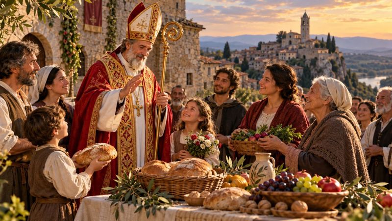 Preghiera di ringraziamento a San Valentino, patrono di Penna in Teverina, per i doni ricevuti dalla comunità