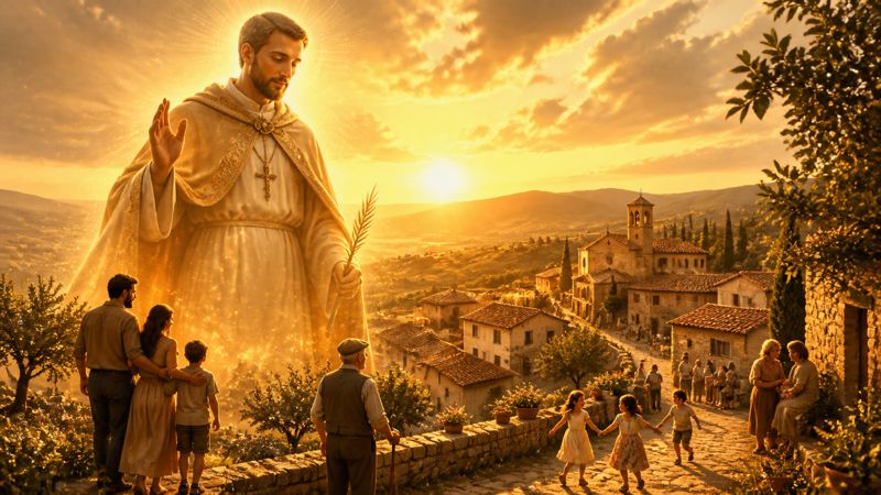 Preghiera di ringraziamento a San Giustino di Pieve de’ Saddi, patrono di San Giustino, per i doni ricevuti dalla comunità