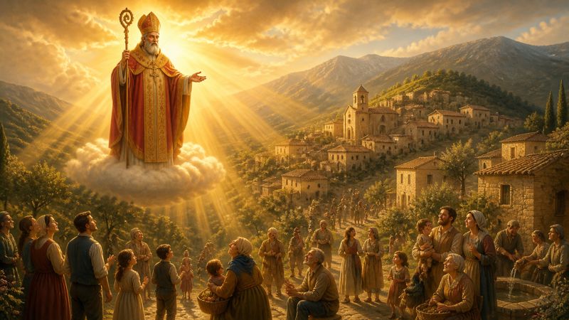 Preghiera di ringraziamento a San Severino di Settempeda, patrono di Sellano, per i doni ricevuti dalla comunità