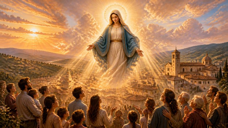 Preghiera di ringraziamento alla Madonna della Reggia, patrona di Umbertide, per i doni ricevuti dalla comunità