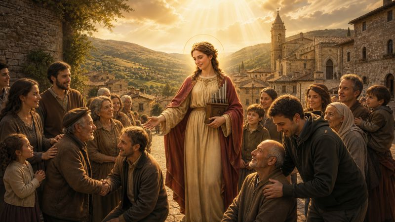 Preghiera a Santa Cecilia, patrona di Acquasparta, per la pace sociale